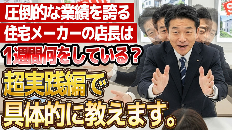 住宅メーカーの店長は1週間何をしている？